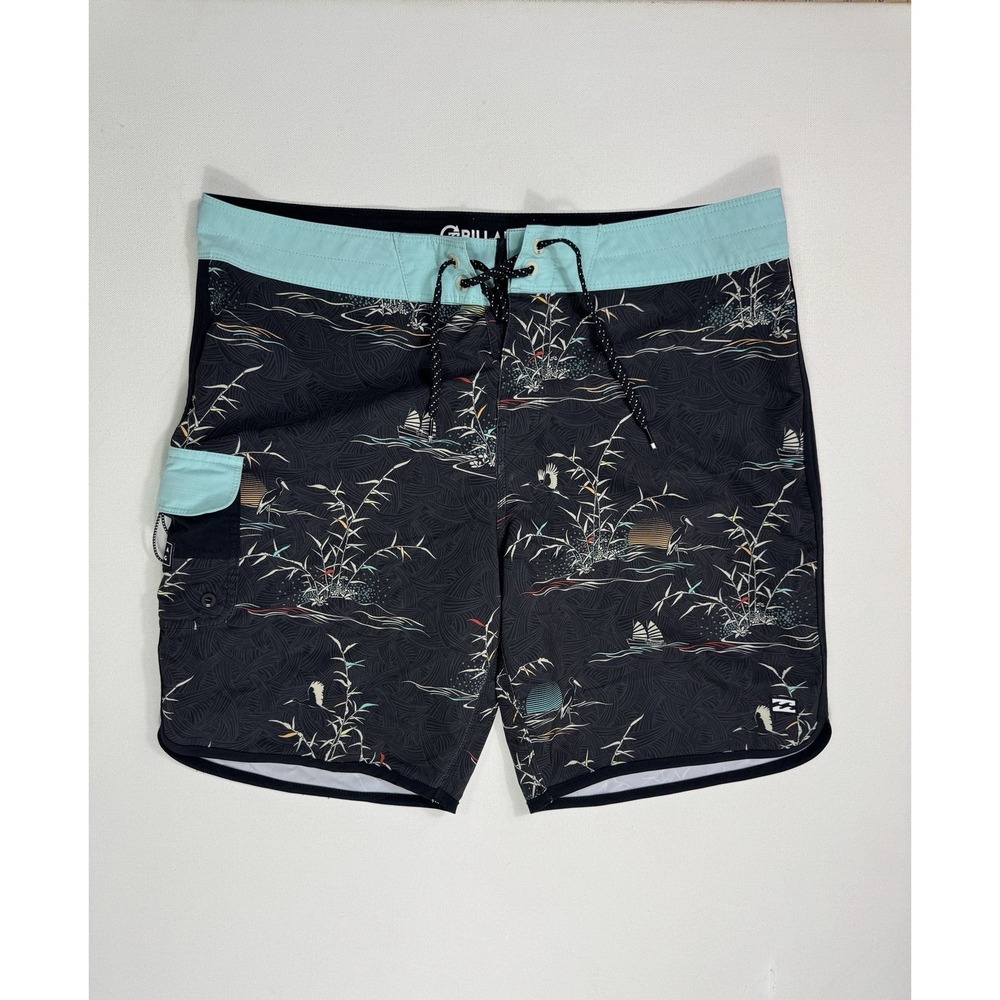 Billabong Board Shorts Mens 34x10 Recycler Pro Stork Oriental Stretch Beach